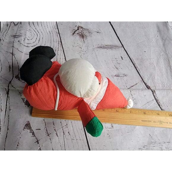 Vintage Sears Soft Dreams Nylon Santa Claus 7 In Stuffed Toy Plush Christmas Toy - Picture 8 of 8